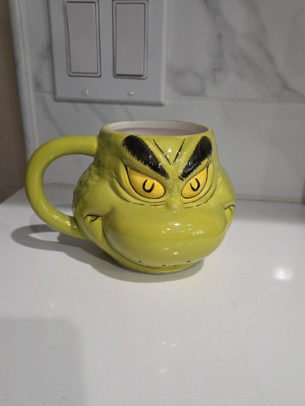 Dr. Seuss Grinch Yellow Ceramic Character Mug
